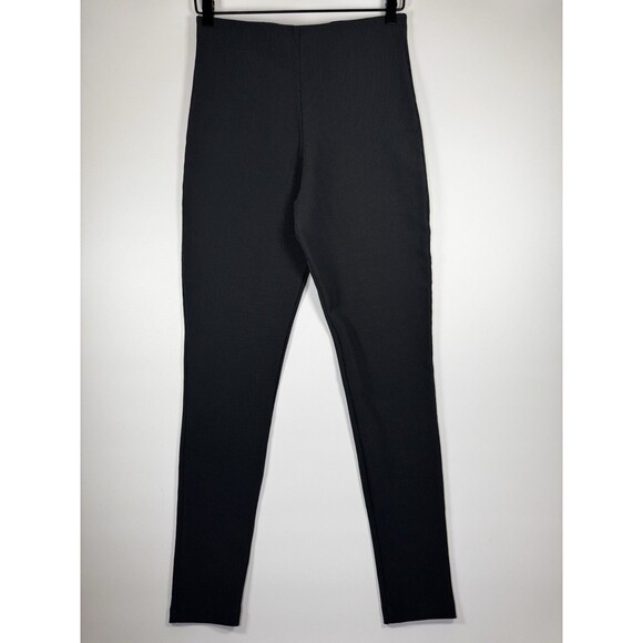 Equestrian Riding Pants Womens Large Gray Ribbed Leggings Pull On Stretch - Picture 1 of 11